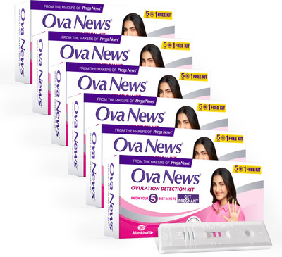Ova News Detection Kit from Prega News Identifies Fertile Days Ovulation Kit(36 Tests, Pack of 6)