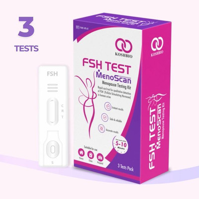 KOSHBIO FSH TEST MenoScan Menopausal Kit(3 Tests, Pack of 3)