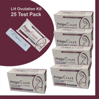 MICROSIDD Prega Count Instant LH Ovulation Kit Ovulation Kit(25 Tests, Pack of 25)