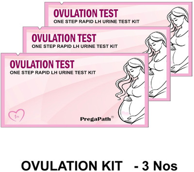 PregaPath One step Rapid LH urine Test Ovulation Kit(3 Tests, Pack of 3)
