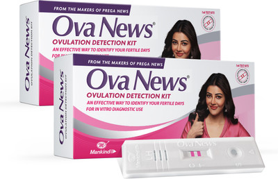 Ova News Detection Kit from Prega News Identifies Fertile Days Ovulation Kit(12 Tests, Pack of 2)