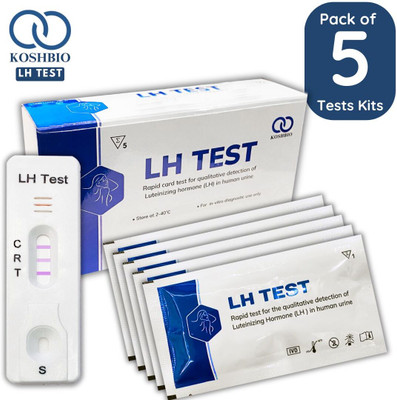 KOSHBIO Rapid LH Test(Luteinizing hormone) in human urine Ovulation Kit(5 Tests, Pack of 5)