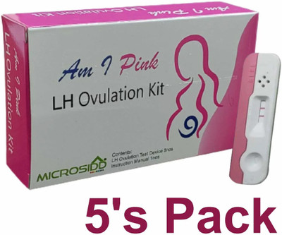 MICROSIDD Am I Pink LH Ovulation Kit(5 Tests, Pack of 5)