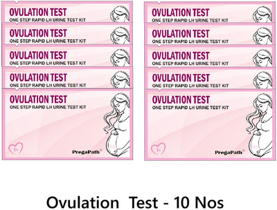 PregaPath One step Rapid LH urine Test Ovulation Kit(10 Tests, Pack of 10)