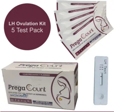 MICROSIDD Prega Count Detect LH (luteinizing hormone) Ovulation Kit(5 Tests, Pack of 5)
