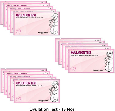 PregaPath One step Rapid LH urine Test Ovulation Kit(15 Tests, Pack of 15)