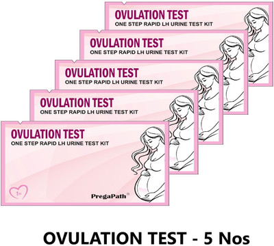 PregaPath One step Rapid LH urine Test Ovulation Kit(5 Tests, Pack of 5)