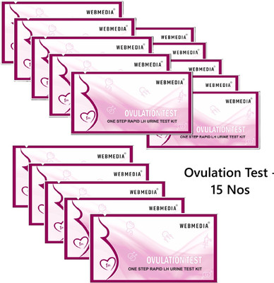 WebMedia One step Rapid LH urine Test Ovulation Kit(15 Tests, Pack of 15)