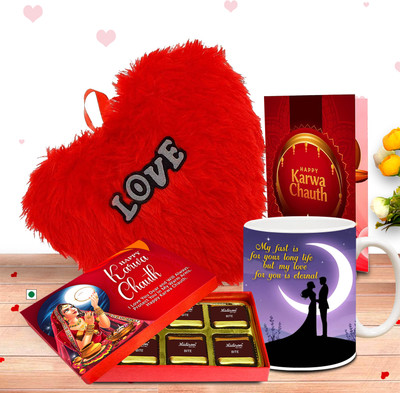 Midiron Sweet Romance Karwa Chauth Set – Mug & Chocolate Box Assorted Gift Box(Multicolor)