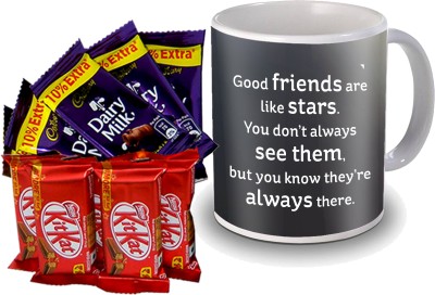 Midiron Spacial Gift for Friend | Mug for Best Friend | Chocolate Gift for Friend IZ08 Ceramic Gift Box(Multicolor)