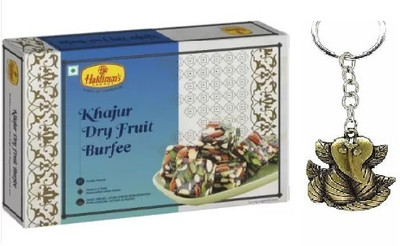 Haldiram's Khajur Dry fruit Burfee + Ganesh Keychain Box(500 g)