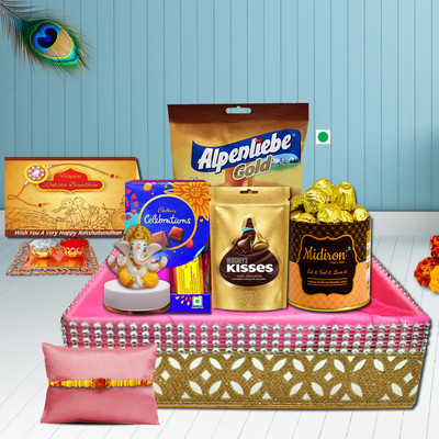 Midiron Rakhi Love Hamper – Chocolate Treats for a Cherished Bond Assorted Gift Box(Multicolor)