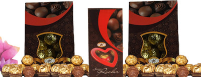 Jainco Star Chocolates Three Rocher Chocolates Pack Caramels, Bites(3 x 188.33 g)