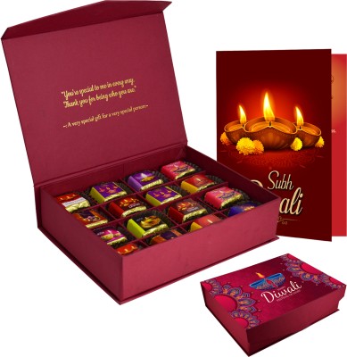 Midiron Chocolate Gift Hamper for Diwali Gifts | Diwali Greeting Card IZ23-05 Paper Gift Box(Multicolor)