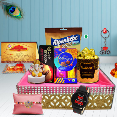 Midiron Rakhi Gift for Bhai – Chocolate Hamper for a Heartfelt Surprise Assorted Gift Box(Multicolor)