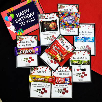 OddClick Birthday chocolate gift box for friend boyfriend girlfriend wife husband Paper Gift Box(Multicolor)