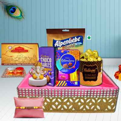 Midiron Rakhi Chocolate Surprise – Delightful Hamper for Brother Assorted Gift Box(Multicolor)