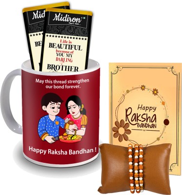 Midiron Raksha Bandhan Mug & Sweet Treats Gift Set-SG37 Assorted Gift Box(Multicolor)