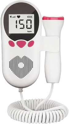 Balson Home Use with Inbuild Speaker, Large Display Size, 250ml Ultra Sound Gel Pink, White Fetal Doppler