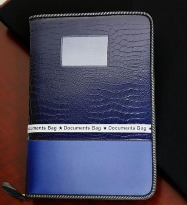 Sordha PU Leather Multipurpose Document Holder File Folder ( A4 Size , 20 Inner Leafs )(Set Of 1, Black, Blue)