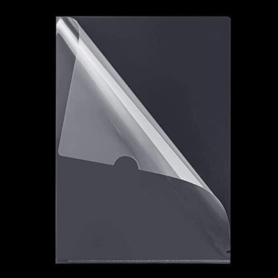 PGC Enterprses Plastic | A4 Size Durable Clear Transparent Plastic File Folders pack of 20(Set Of 1, White)