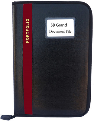 SB GRAND PU Leather File folder(Set Of 1, Red)