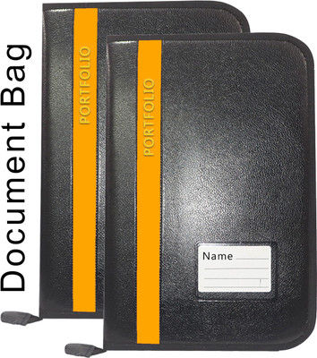 Parthav PU Leather Office Document,Certificate File Folder(Set Of 2, Orange)