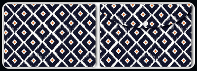 Nourish Plastic Document Folder(Set Of 2, Tribal-Blue-Orange)