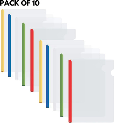 UNIXAA Plastic Strip File A4 Cover(Set Of 10, White)