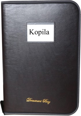 Kopila PU office Document file Folder(Set Of 1, Black)