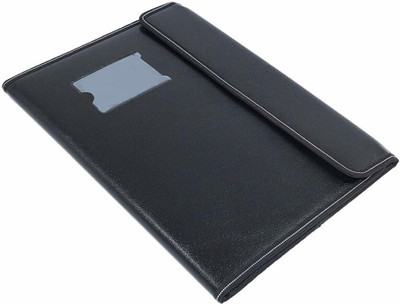 Ang Leather Document File Folder Executive Folder for Certificate A4 Size Document Organizer Sleeve File for Office, Home, Banks, Professionals (10 Slevee)(Set Of 1, Black)