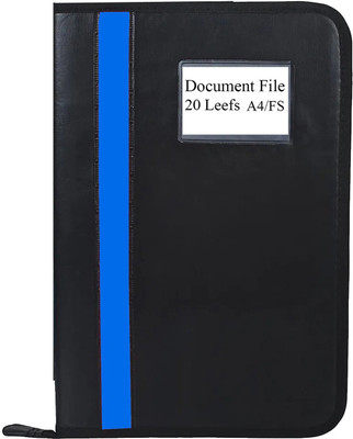 Parthav PU Leather files and document folder with 20 Leefs(Set Of 1, Purple)