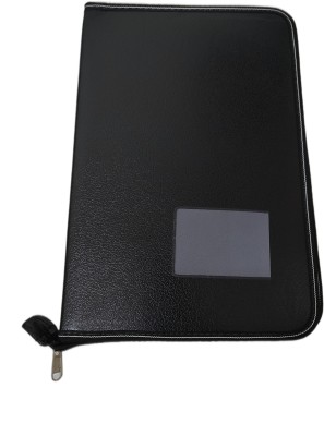 Sri Karpagam International Faux Leather File Folders For Documents(Set Of 1, Black)