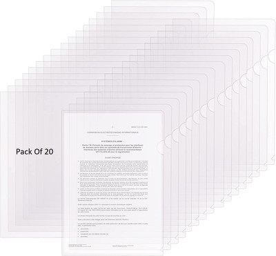 SHINING ZON HEVY PLASTIC PolyPropylene Document File(Set Of 20, Transparent)