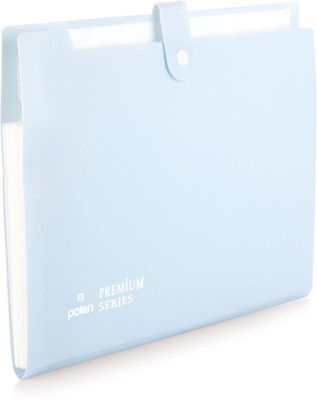 polen PP 8 Pocket Expanding File Folder, Accordian File Organizer With FS Letter Size Paper Document Receipt Organizer Storage Of Office Management. ( Pestal Blue )(Set Of 1, Pestal Blue)