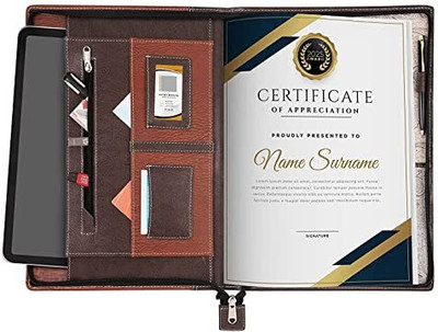 SBM PU LEATHER FILE FOLDER FILE FOLDER(Set Of 1, Brown)