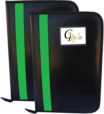 SB GRAND PU Leather file folder(Set Of 2, Green)