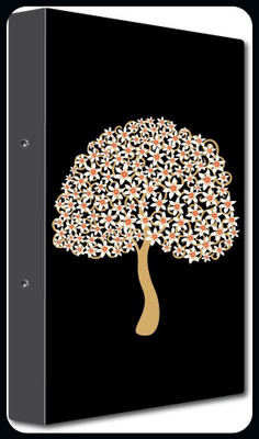 Nourish Cardboard Punchless File Folder(Set Of 1, Tree-On black)