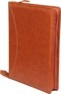 Sukeshcraft Pu Multiuse 25 File Sleeve for Documents, Certificates, FDRs | A4 Size Portfolio Document(Set Of 1, Dark Tan)