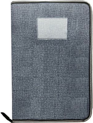 Parthav PU Leather Premium File Folder with 20 Leaf for A4/FS Size Certificate and Document(Set Of 1, Blue)