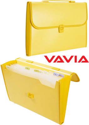 vavia PALSTIC PLASTIC FOLDER(Set Of 1, Yellow)