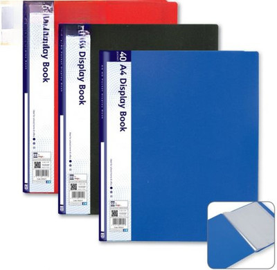 vavia Plastic 40 Pocket Display File /Leaf Fil (A4)Clear Book Display File(Set Of 3, Multicolor)