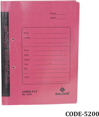 BALHAR Cobra Spring File, Cobra File Folder for Documents, Office Files. Men and Women(Set Of 6, Black)