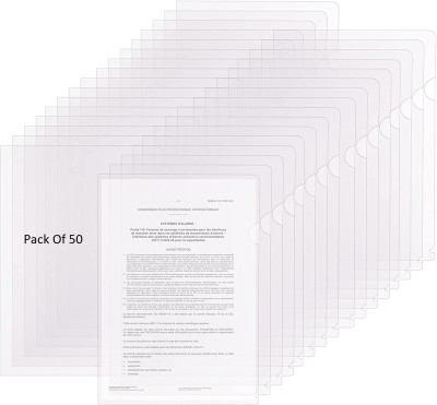 SHINING ZON HEVY PLASTIC PolyPropylene Document File(Set Of 50, Transparent)