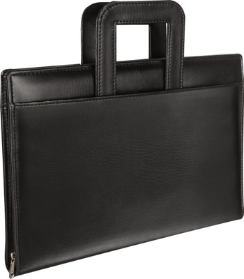 ACCIVA PU Leatherette Document File Folder(Set Of 1, Black)