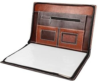 TRENDY ONE Faux Leather Document file & folder Organizer(Set Of 1, Brown)