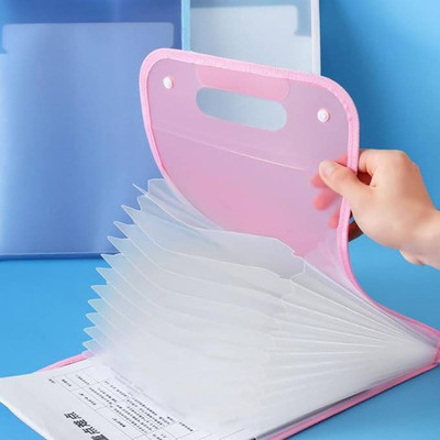 MJKD Plastic 13 Compartment Plastic File Rack Paper Magazine Holder(Set Of 1, Multicolors)