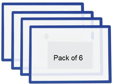 SHINING ZON PP Magnetic File Folder For Documents Certificates(Set Of 6, Blue)
