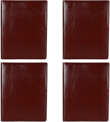 futureX Faux Leather Ring Binder Menu Folder for Restaurant & Hotel Document File Holder-Pack Of 4(Set Of 4, Black)