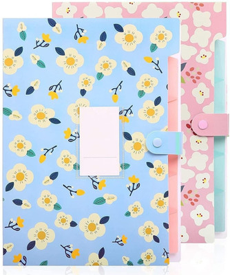 jewett Certificate Folders for Documents Large Size A4 Paper Holder with 5 Pocket File Folder(Set Of 1, Multicolor)